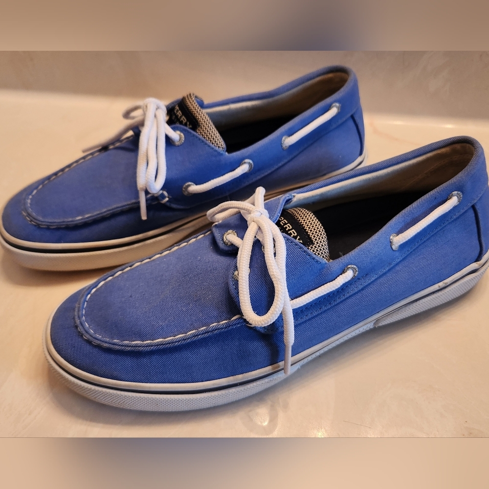 Sperry Top-Sider Blue and White Boat Shoes with Classic Design size 10.5 - Picture 4 of 9